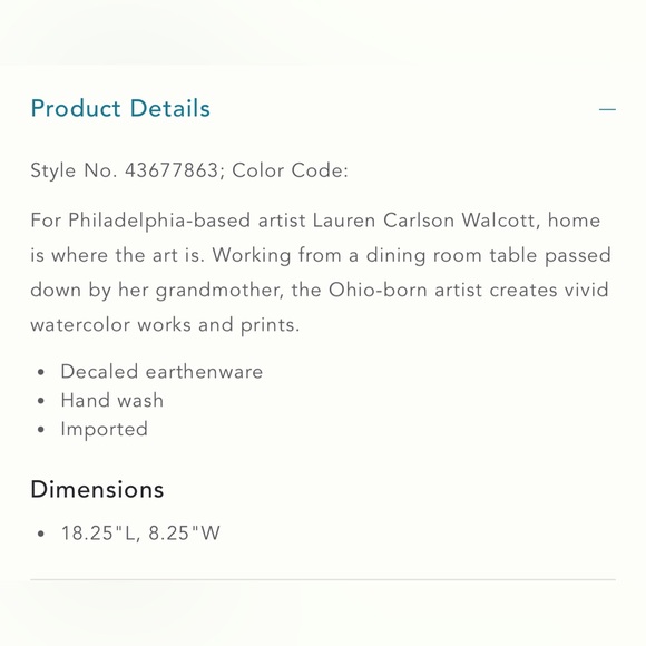 Winter Fauna stag platter by Lauren Walcott for Anthropologie - Picture 4 of 7